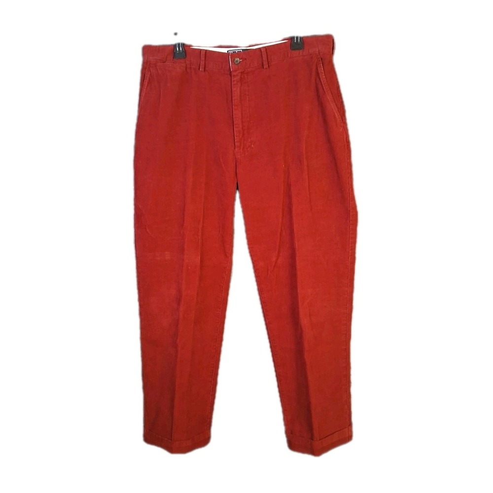 Polo Ralph Lauren Men's 35 X 29" Burgundy Corduroy Pants Singapore 80's 90's